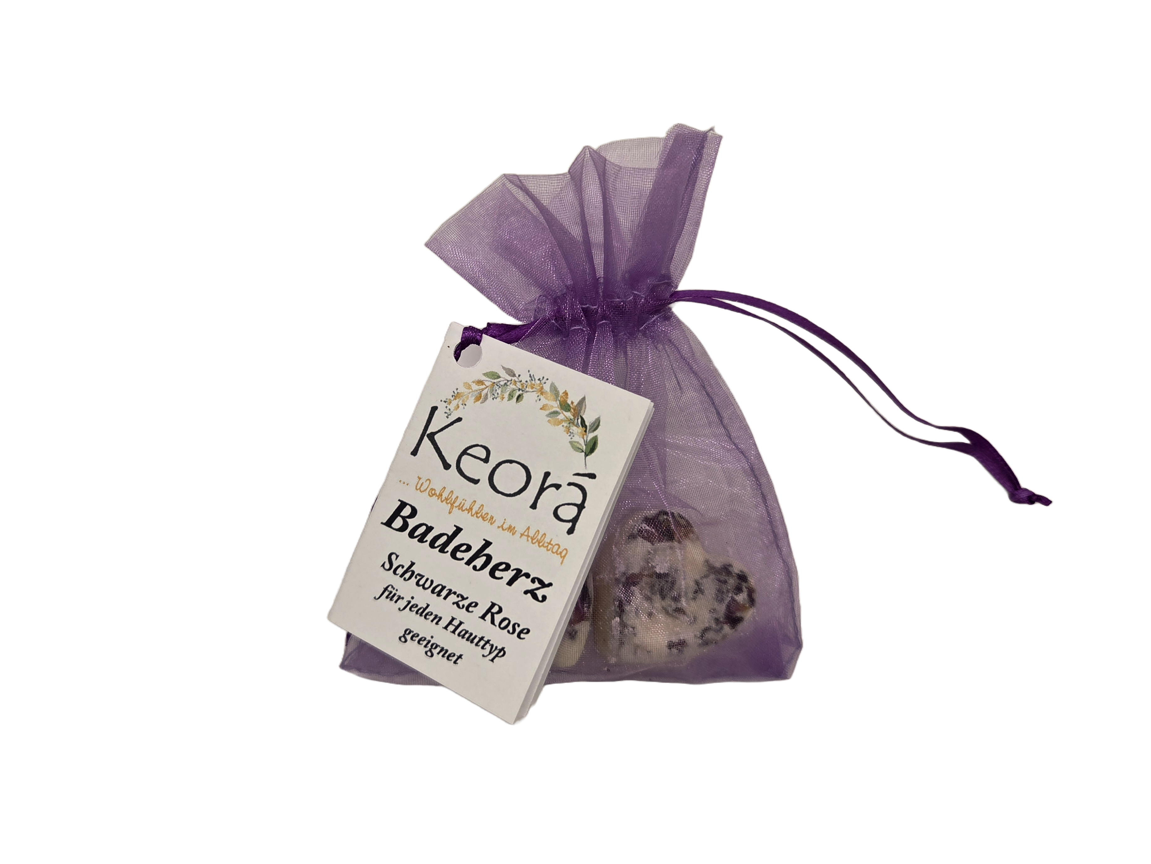 Badeherz Schwarze Rose